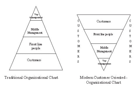 Modern customer oriented organizational chart