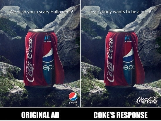 Coke vs Pepsi in 7 print ads