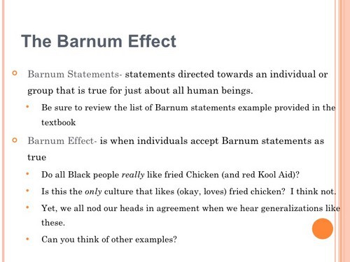 Barnum effect - 1
