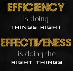 Difference between efficiency and effectiveness in business