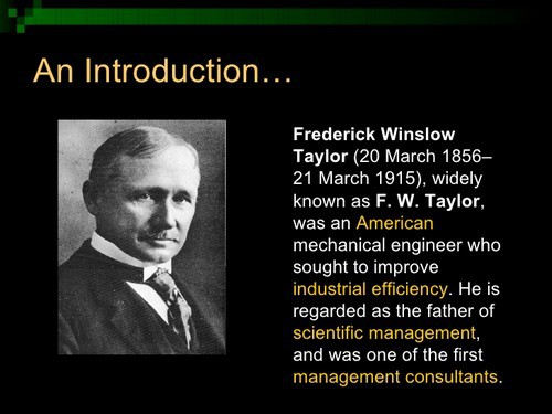 frederick winslow taylor contribution to management