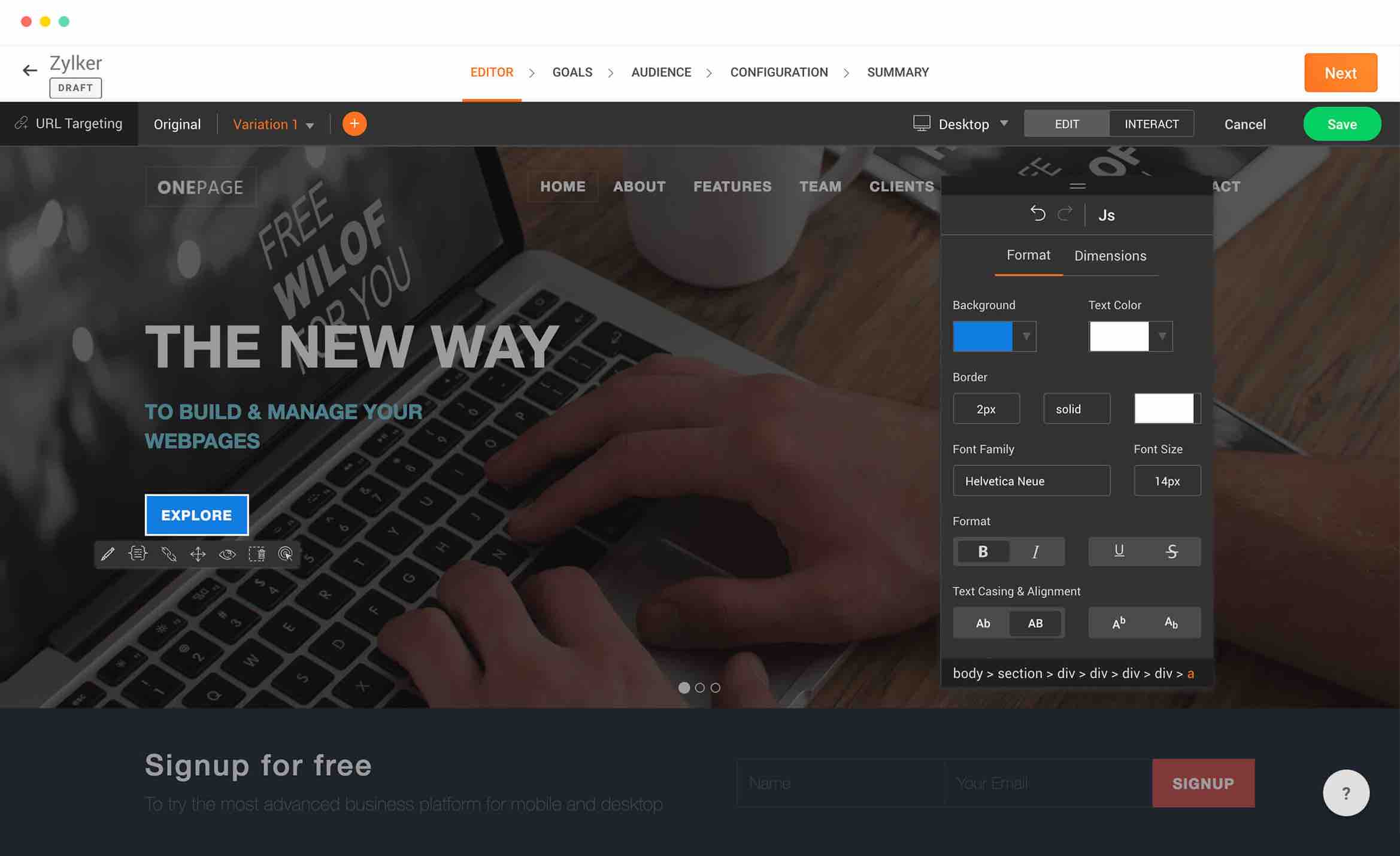 Conversion Rate Optimisation Platform