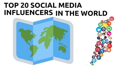 Top 20 Social Media Influencers The World on the basis of Followers