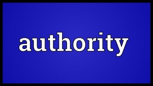 classification of authority