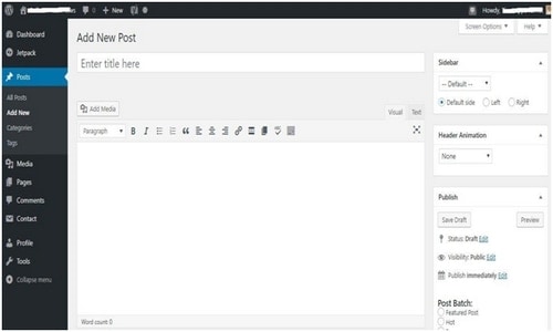 WordPress dashboard - 2
