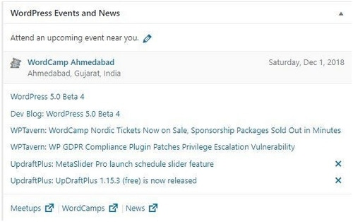 WordPress dashboard - 5