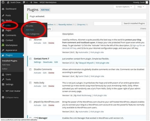 add Links to WordPress Blog - 3