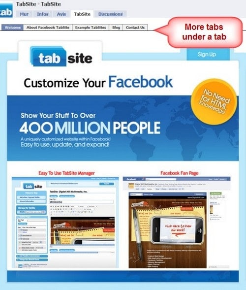 Facebook Landing Tabs - 2