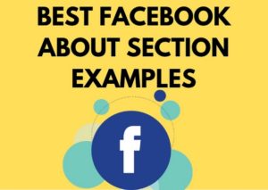Facebook About Section Examples - 1
