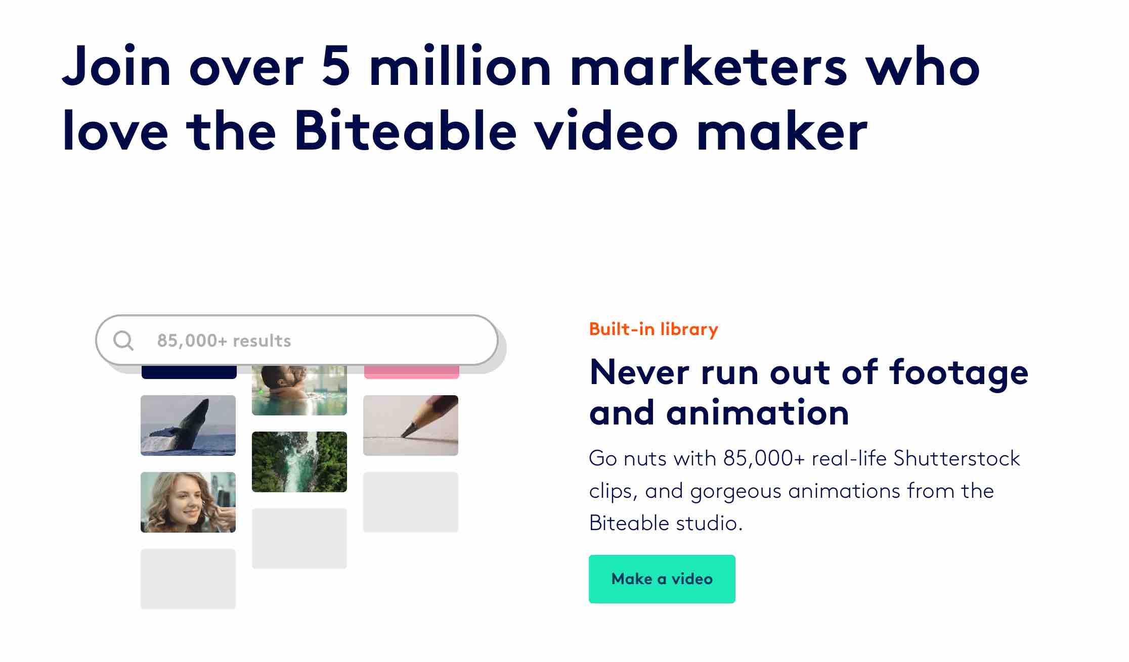 Never run out of footage and animation