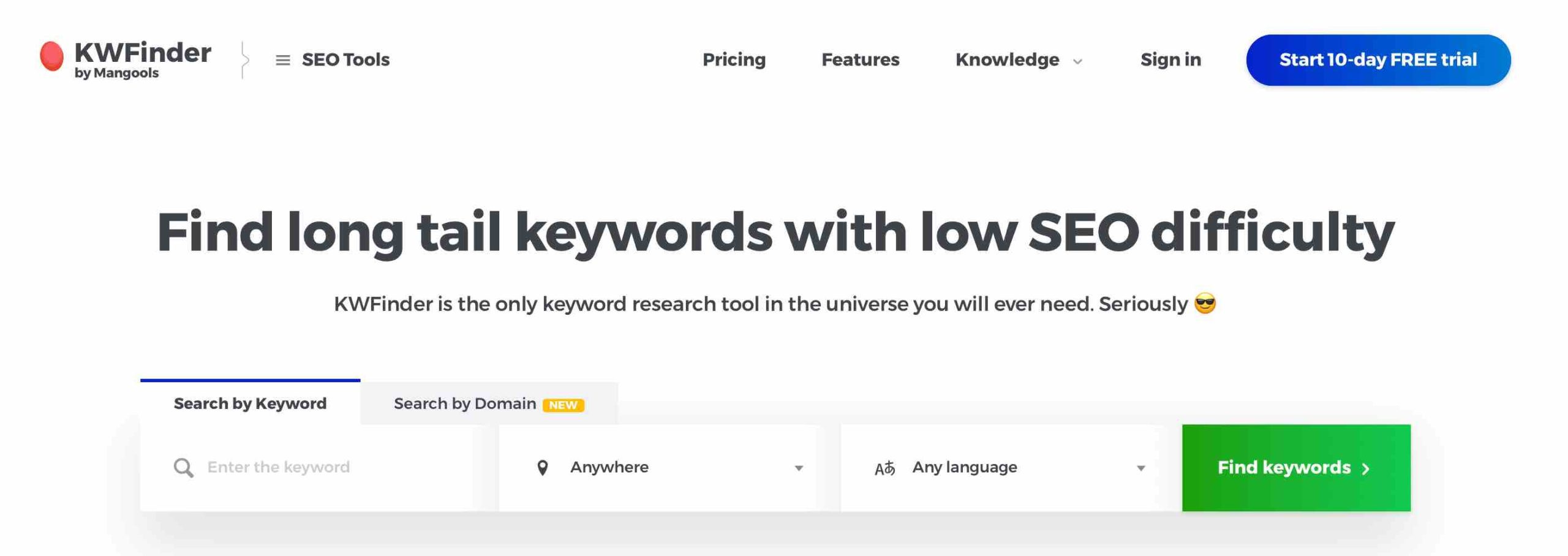 Find long tail keywords with low SEO difficulty
