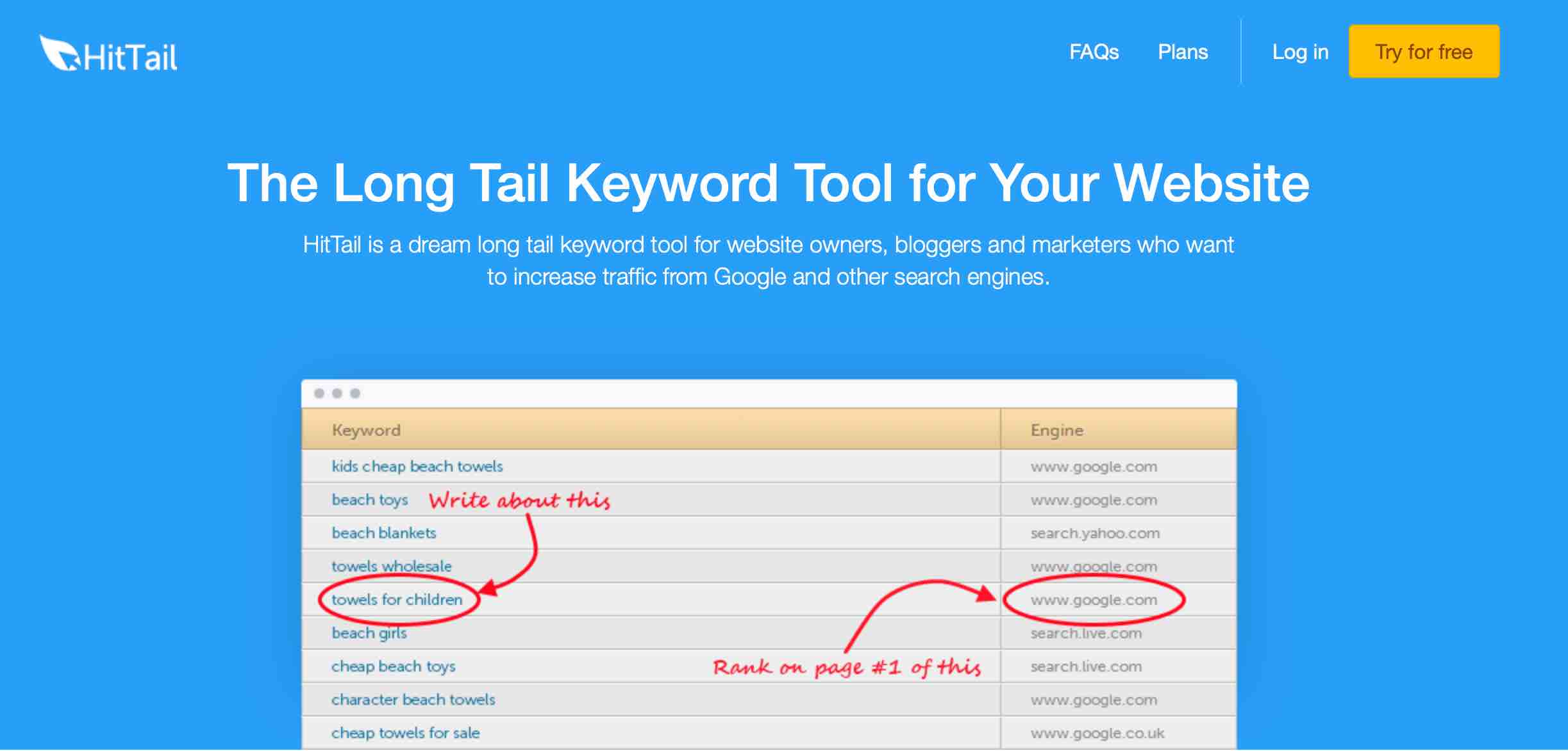 HitTail works in the background, constantly giving you new keyword ideas