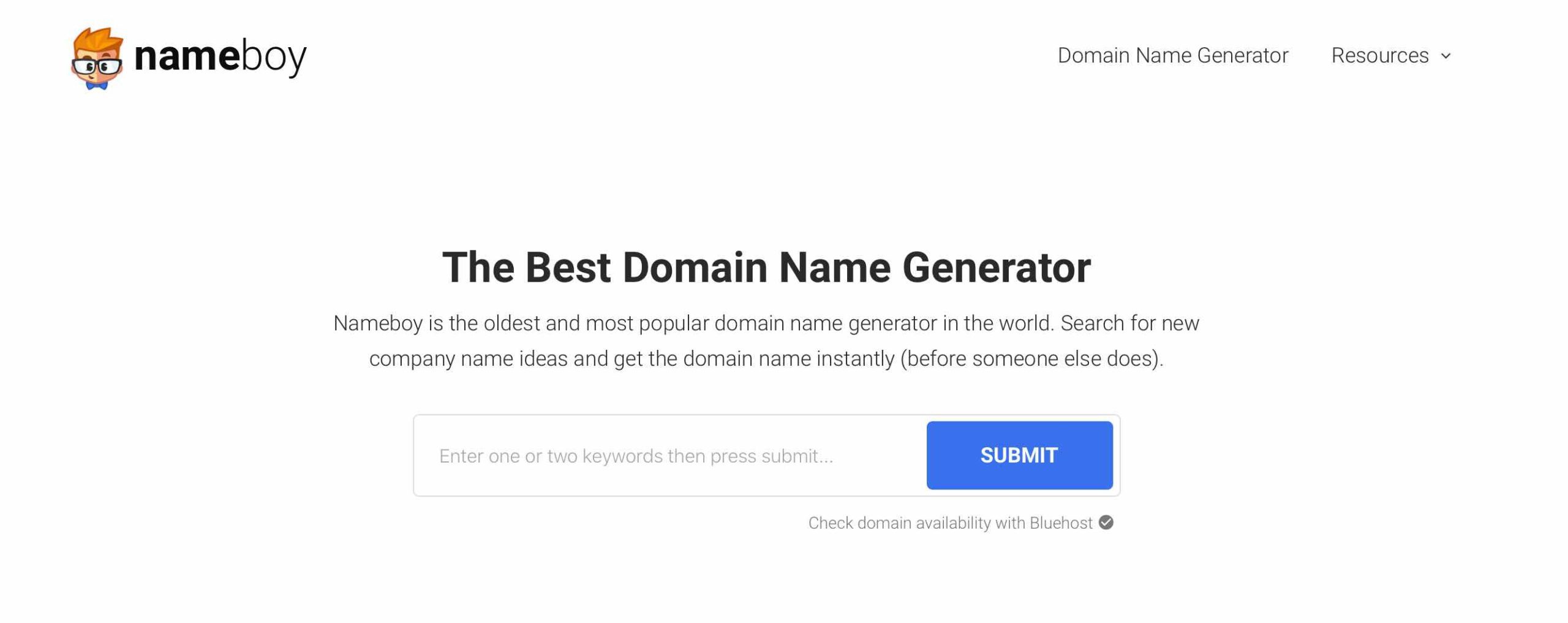 Get a new company name instantly