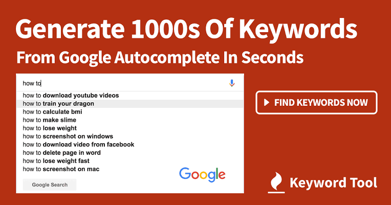Get 750+ Long Tail Keywords From Google For Free
