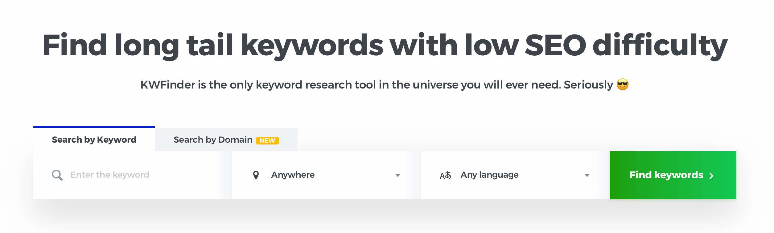 Find long tail keywords with low SEO difficulty