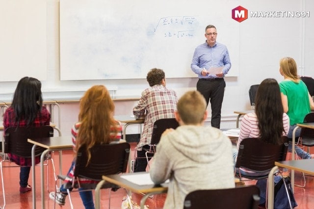 At the classroom