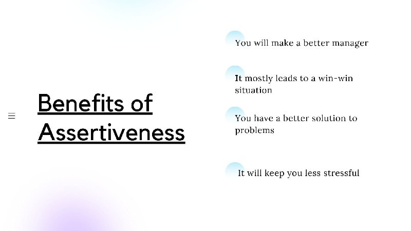 Benefits of Assertiveness