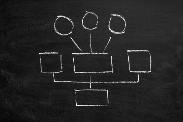 Organizational Structure designed via organizational charts