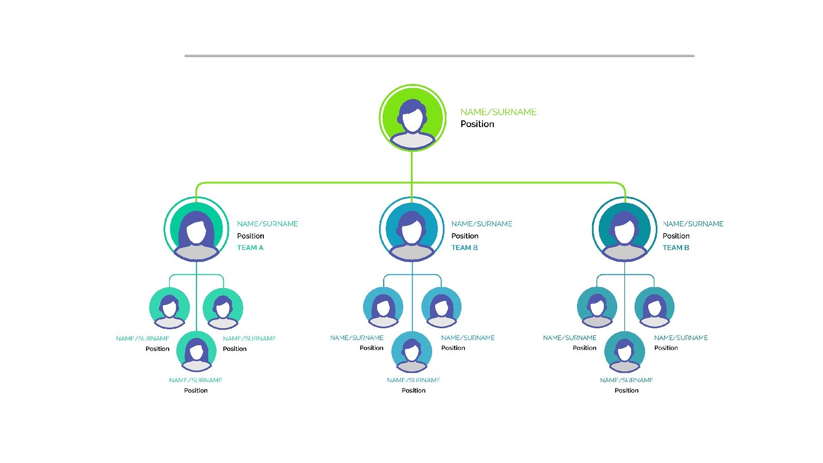 Flat Structure Organization Chart