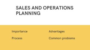 Sales and Operations Planning
