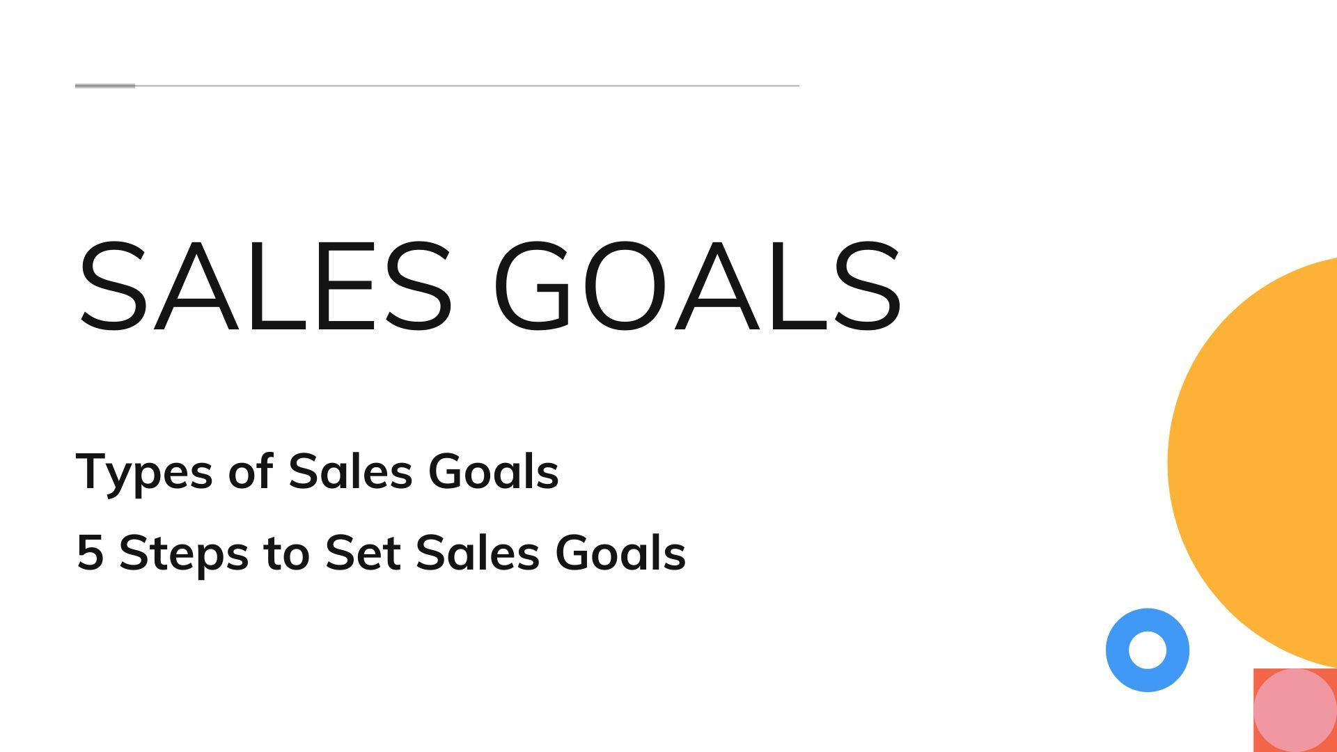 sales presentation main goal