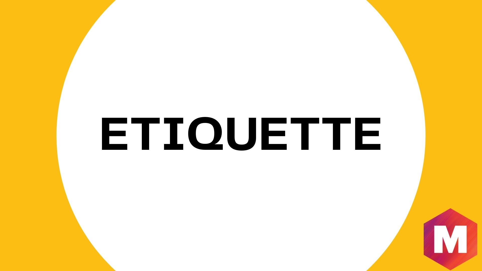 etiquette and manners paragraph