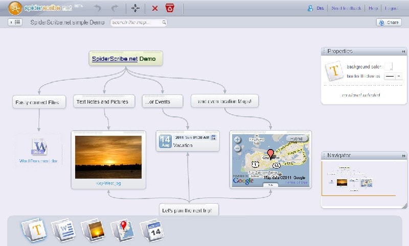 Mind Map tool SpiderScribe