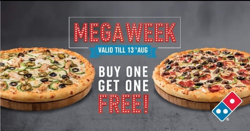 Buy one get one free of Domino's