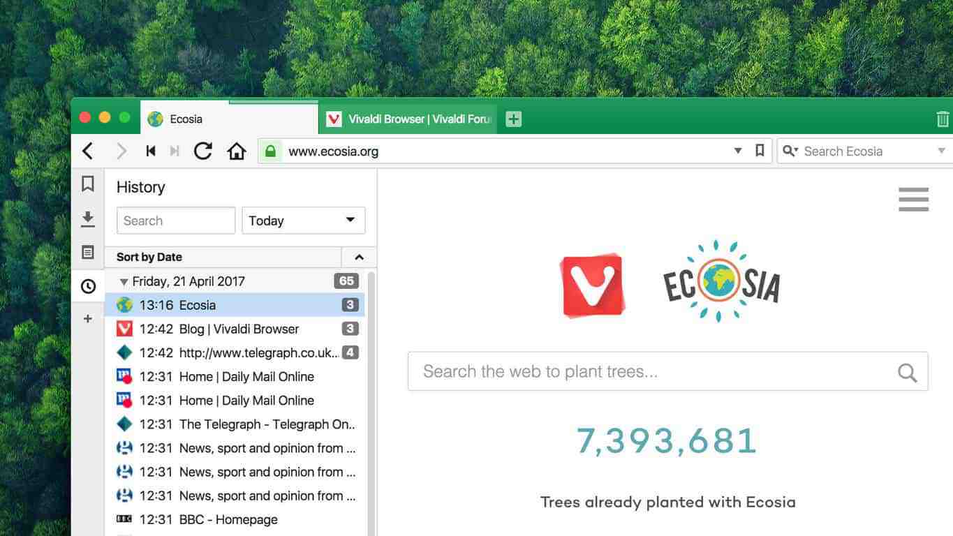 Top Search Engines is Ecosia