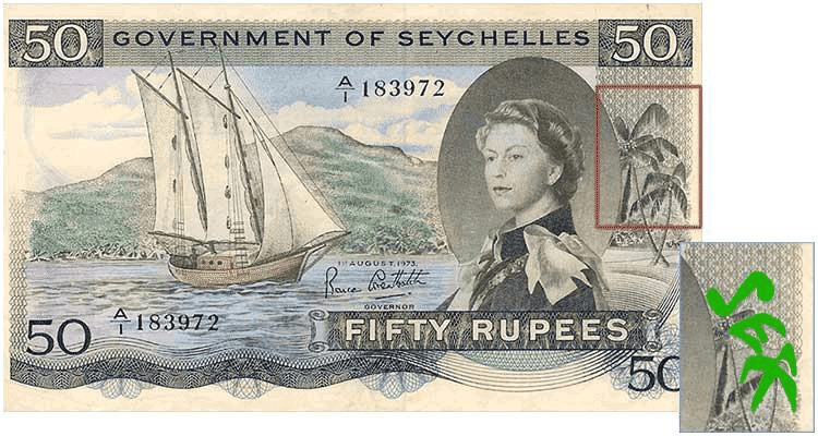 Seychelles' 50 Rupee Note 