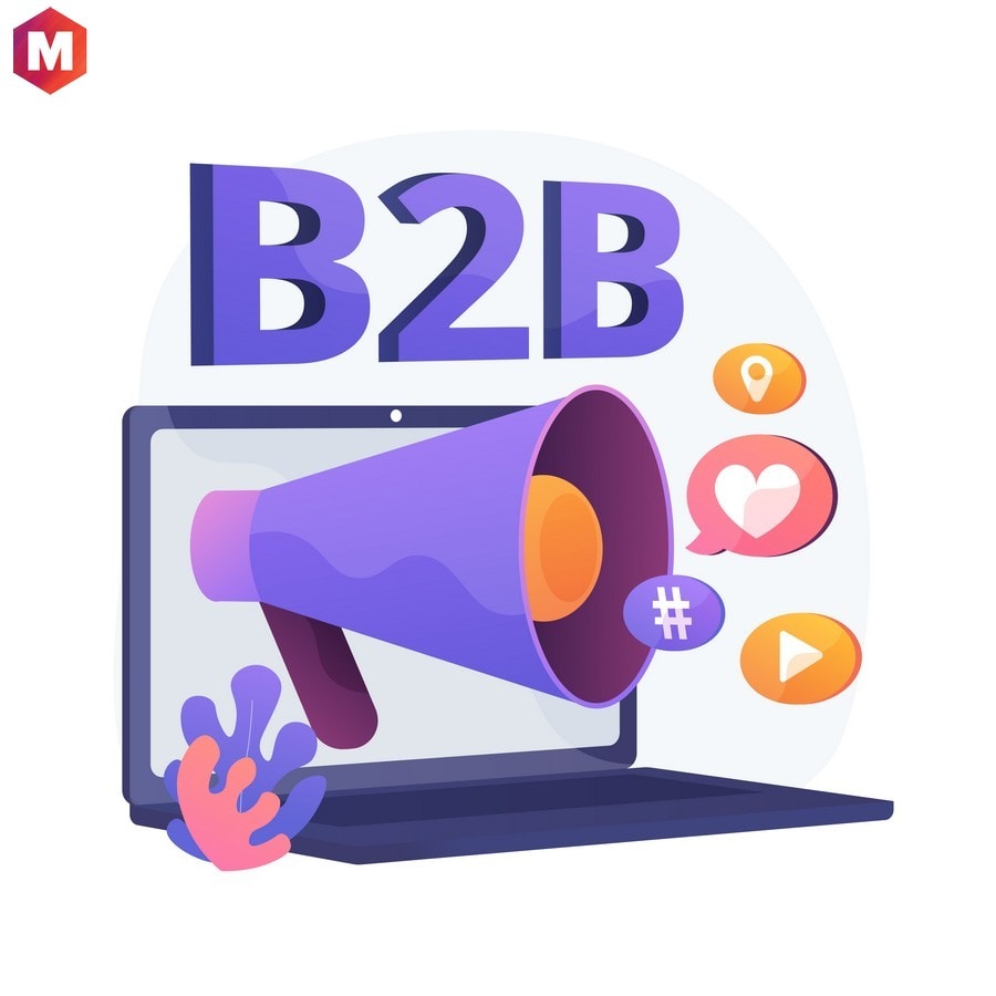 B2B marketing vector concept metaphor
