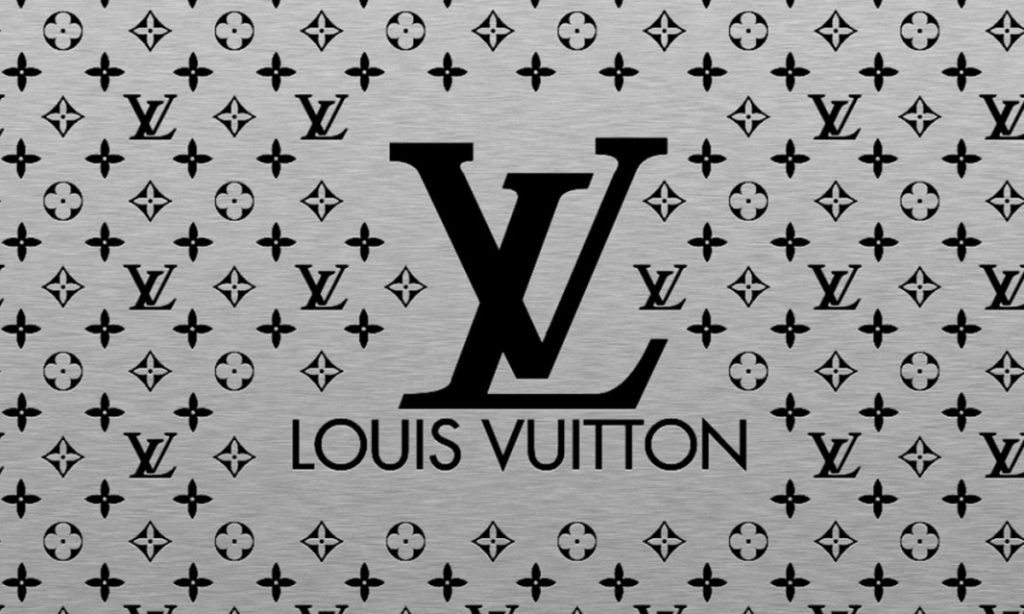 Louis Vuitton Background Brand Logo Pink And White Symbol Design