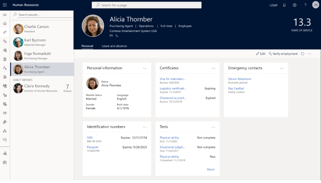 Microsoft Dynamics 365 Human Resources