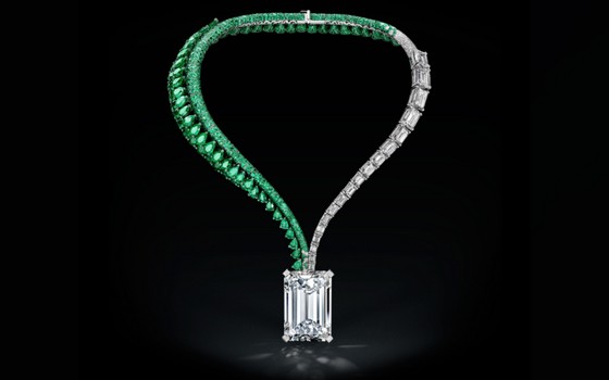 De Grisogono Diamond and Emerald Necklace