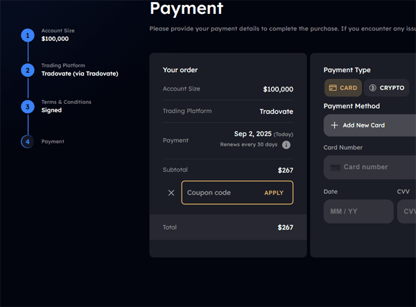 How To Apply My Funded Futures Discount Code