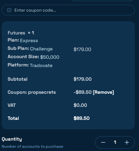 Blue Guardia Code Propsecrets 50 Off Express Futures Verified on 09/29/2026