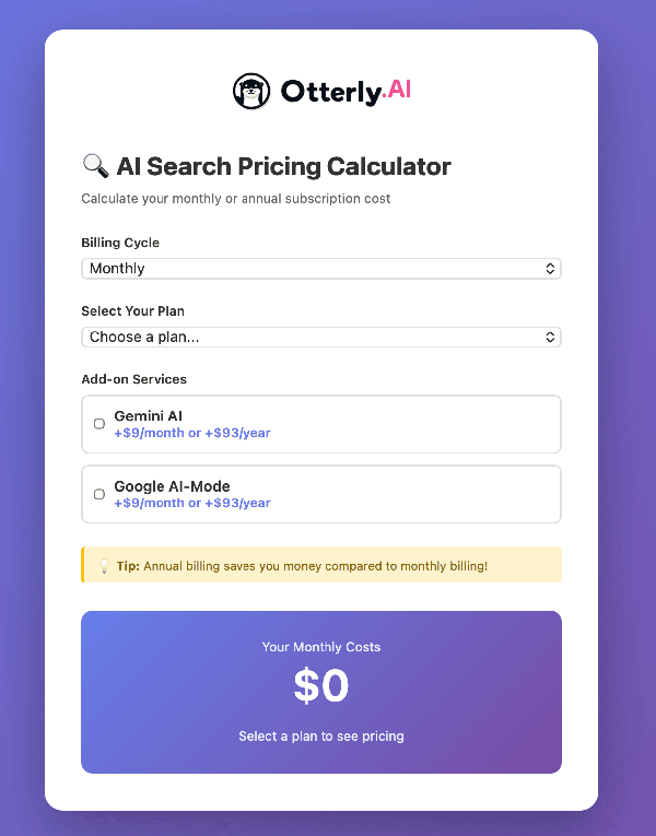OtterlyAI Price Calculator