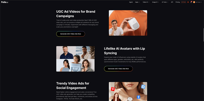 AI Video Generator Features - Pollo AI