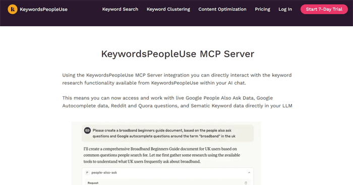 KeywordsPeopleUse MCP